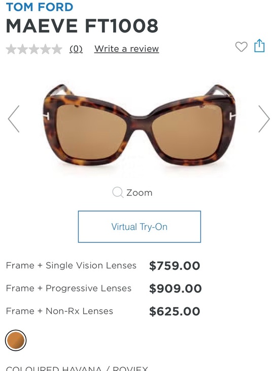 New arrival! Authentic TOM FORD
MAEVE FT1008 oversized Havana Cat Eye Sunglasses main image 6